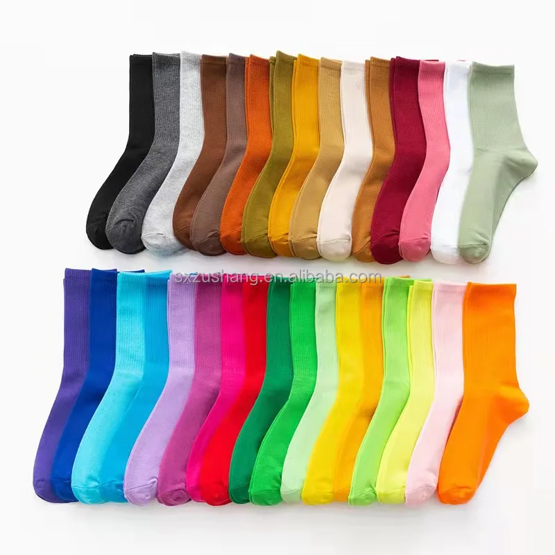 new rainbow colored nk socks crocsnsocks high quality unisex branded candy tube socks breathable casual sports crew socks