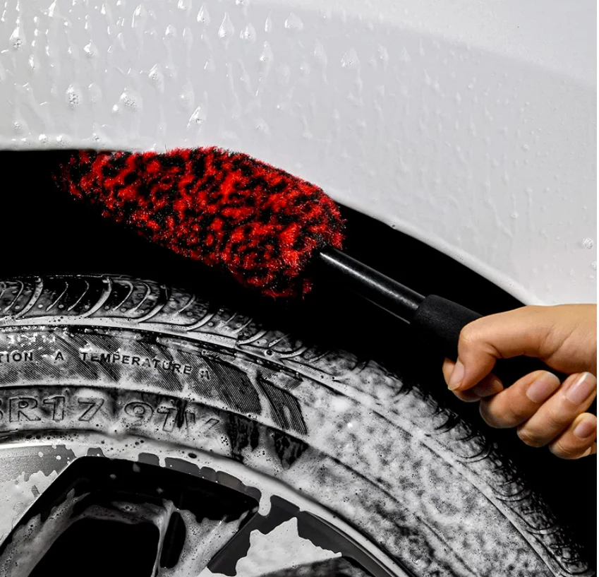 microfiber soft car wheels detail wheel washing detailing brush kit cars wash brushes set with long handle for auto cleaning