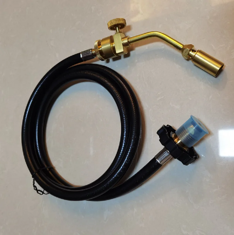Brass Large Pencil Flame Gas Welding Torch Head Nozzle with Propane Adapter Hose Connects for Soldering Propane Torch Kit