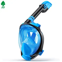 Заводская поставка, маска для подводного плавания на все лицо, легкое дыхание, маска для подводного плавания на все лицо, маска для подводного плавания на все лицо для детей и взрослых