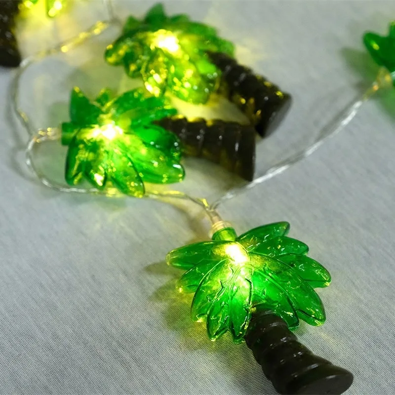 Christmas Decoration Lights10 LED String Light Coconut Tree Shaped Solar String Fairy Light