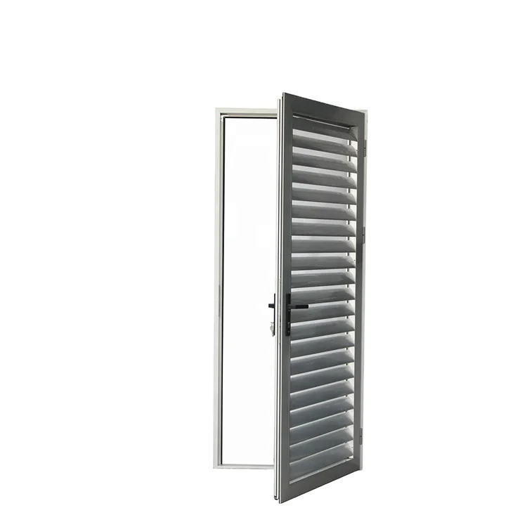 Residencial window screen door aluminum fully louvre door ten years warranty