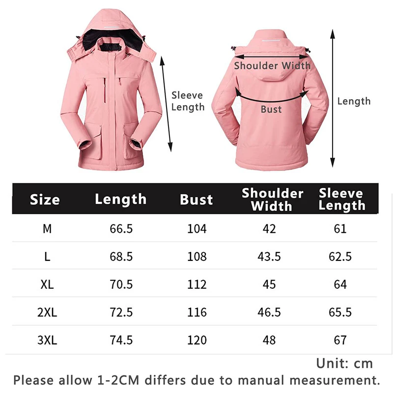 Women Winter Thermal Windbreaker Long Sleeves Hooded Coat USB Infrared Heated Jacket
