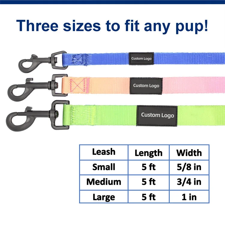 Manufacturer Custom Printed High Quality Premium Pet Straps Lead Belt Dog Straps Custom Dog Leash Set