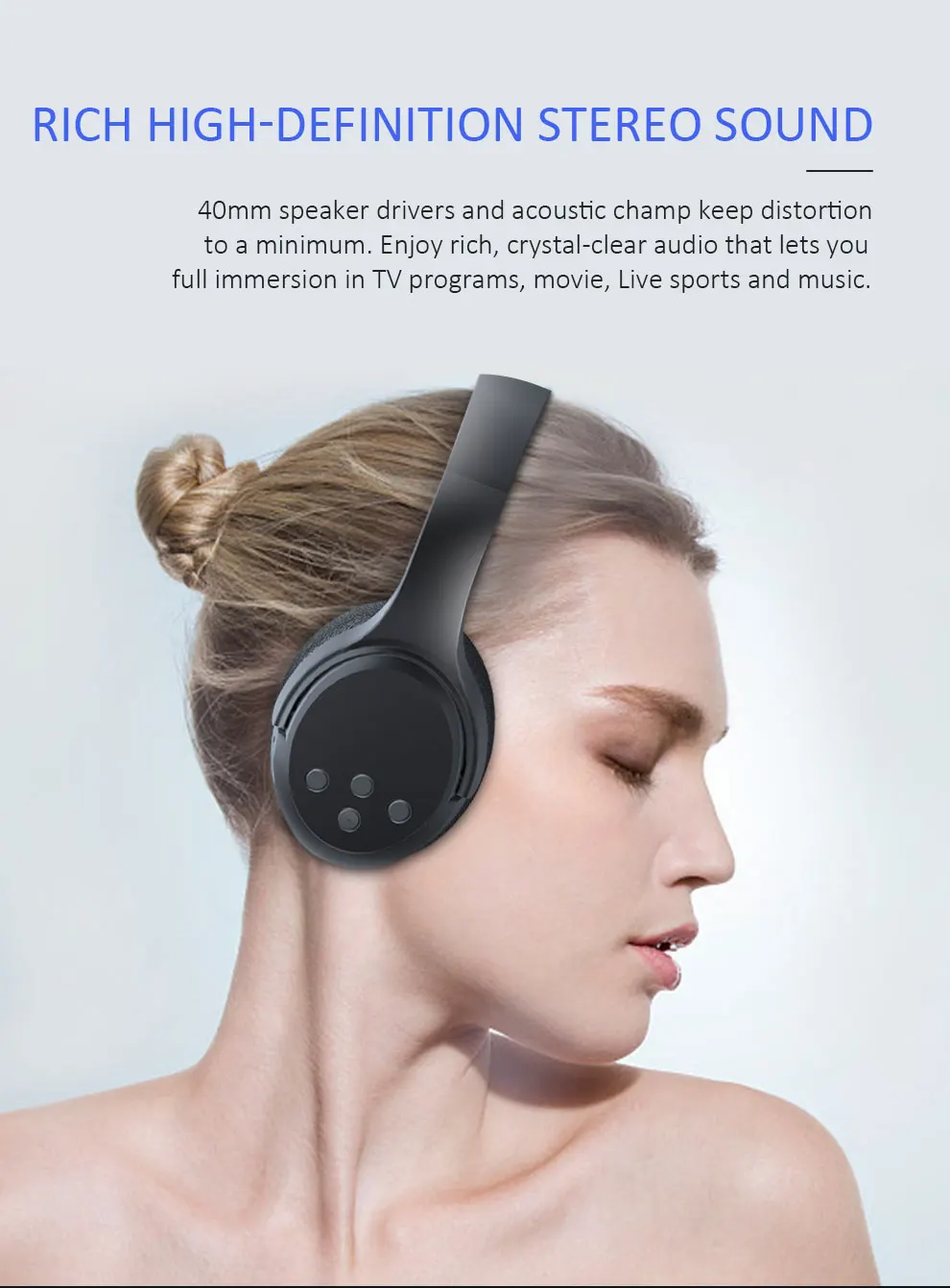 China Wholesale TV Wireless Headphone Rechargeable TV Headphones For TV