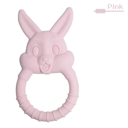 Rabbit Shaped Silicone Teether Necklace Pendant Eco-friendly Animals Diy Necklace Pendant Baby Teether