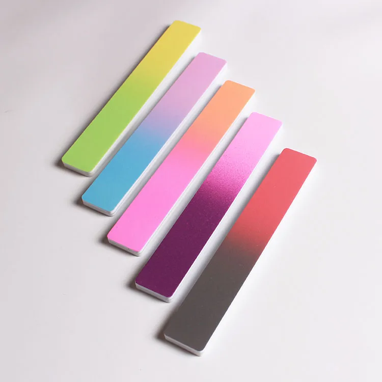 China supplier nail care tools eva gradient color 2 side nail buffer