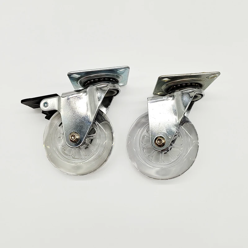 Manufacturer products4 5 6 8 Inch Industrial High Load Heavy Duty Trolley Swivel Aluminium Core PU Caster Wheels With Brake