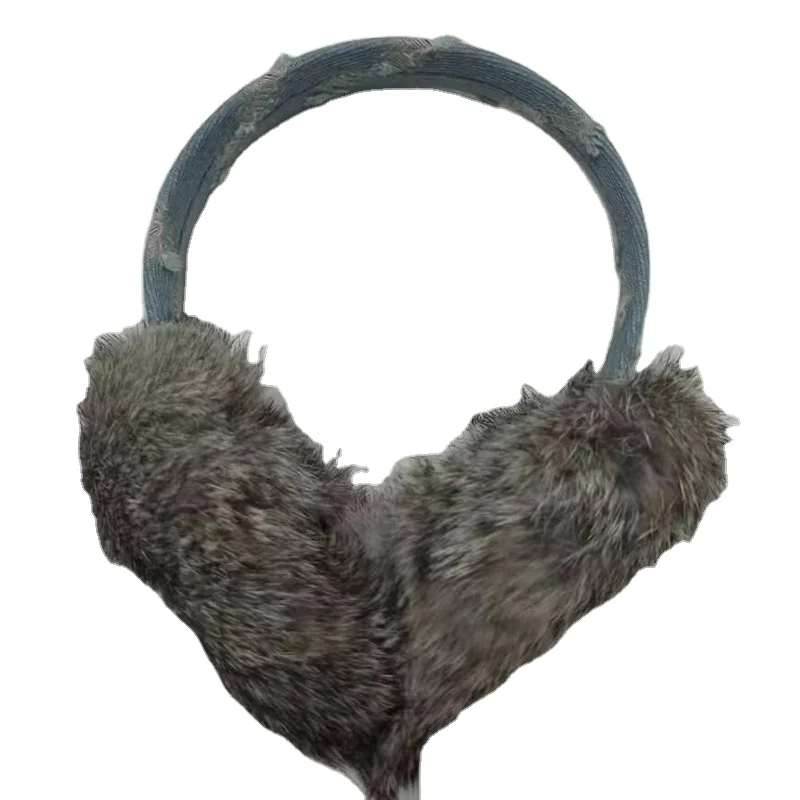 wholesale fake rabbit fur fashion  hot sale  high quality  warm fluffy top picks design  unisex winter earmuff