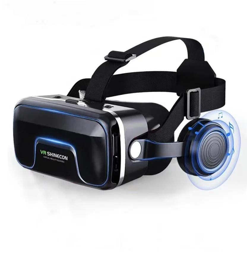 vr glasses 3D virtual reality game glasses with headphones vr glasses 3D virtual reality game