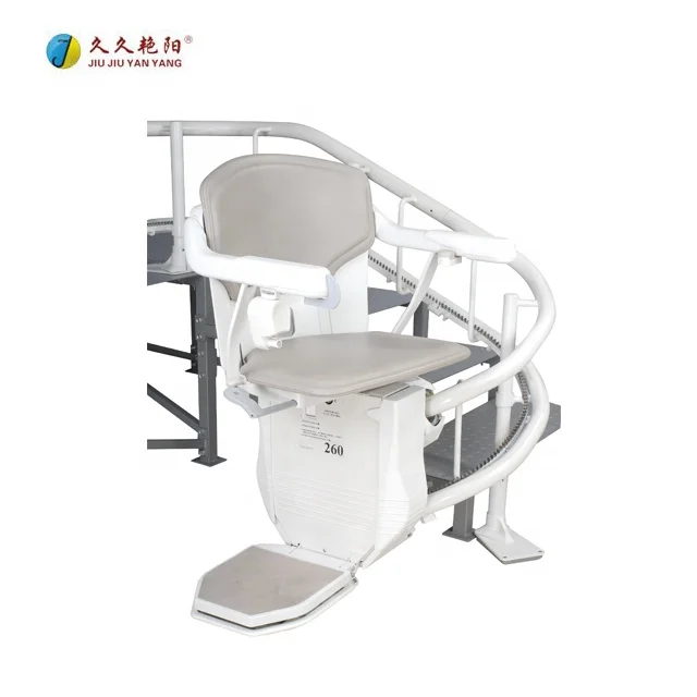 Hot-sale JY-LT portable comfortable Household mini residential elevator type DC motor operator electric curved rail stair lift
