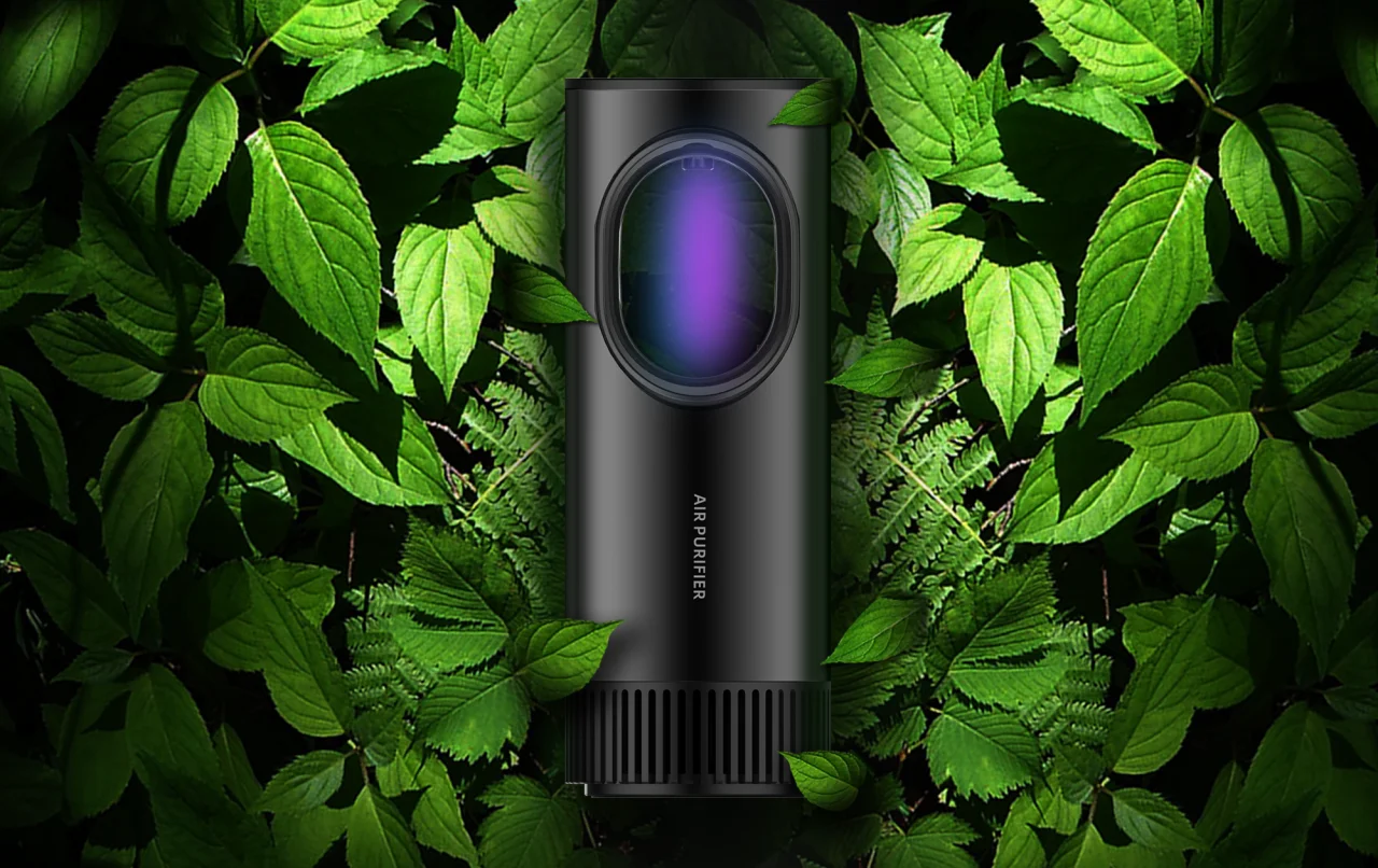 Air Quality Monitoring Desktop Air Cleaner Portable UVC Car Air Purifier