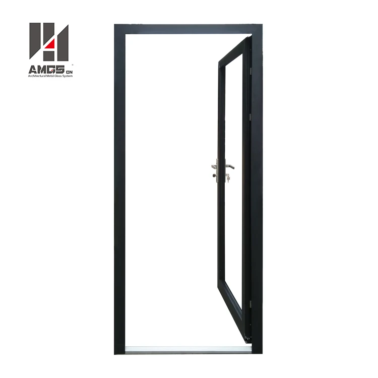 
Aluminium Metal Standard s Durable, Modern House Aluminum Frame Frosted Tempered Glass Hinge Casement Swing Door 