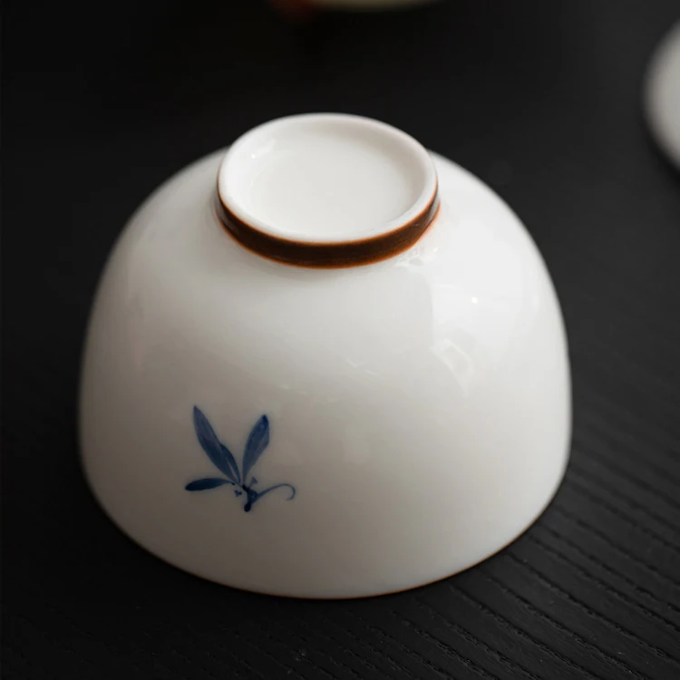Luxury Portable Butterfly Orchid Travel Ceramic Teapot Outdoor Tea Quick Cup Set
