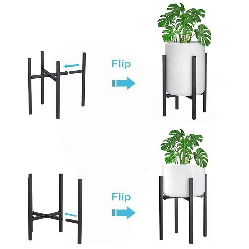 Metal Iron Plant Stand Factory Price Black Gold Flower Plant Stands Indoor Outdoor Home Decoration Metal Display Stand