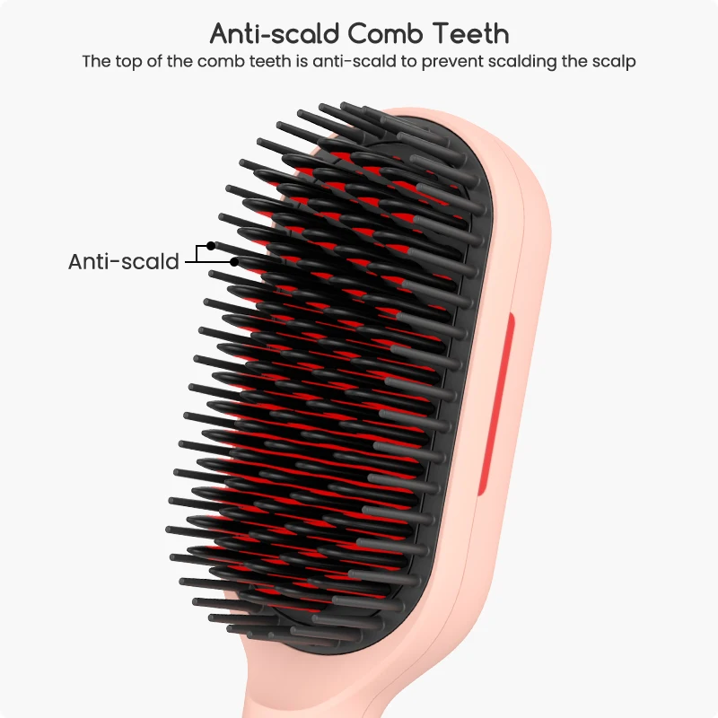 2 In 1 Professional Ionic Infrared Hair Straightener Brush Straight Electric Comb Hair Straightening Brush Hair Styling Tools
