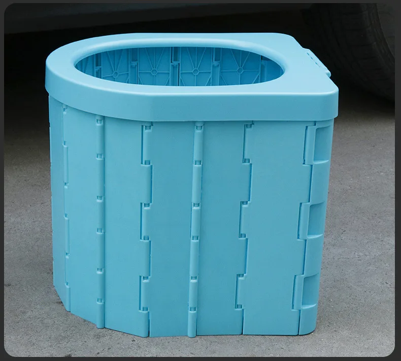 Folding Camping Potty Travel Portable Plastic Adult Toilet For Car Boat Hiking Long Trips