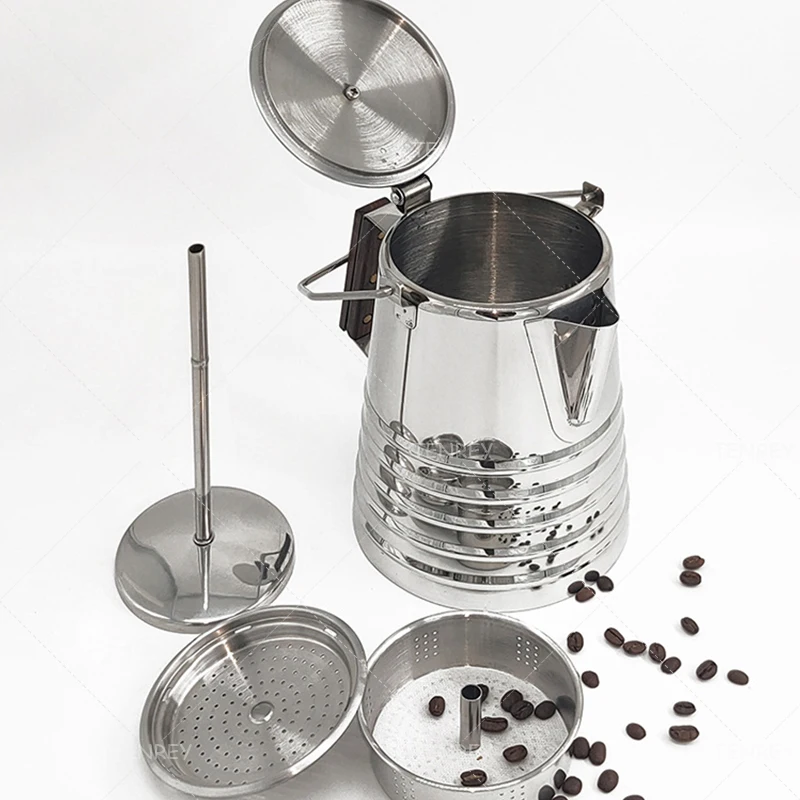 Tenrey Large Capacity Stainless Steel Coffee Percolator 14Cups Stovetop Coffee Percolator