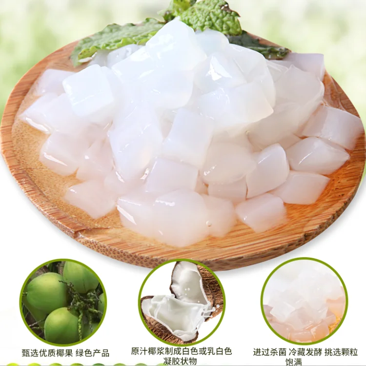 
Delicious coconut jelly cubes in hainan 