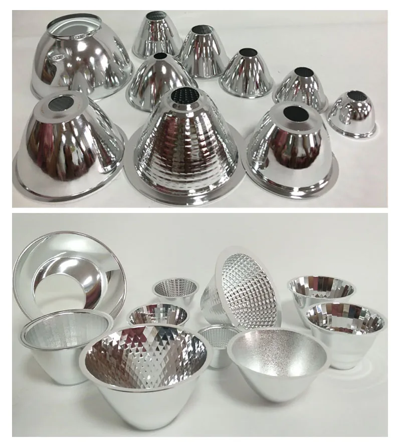 Profession Custom Made Aluminum Led Fluorescent Lamp Holder Reflector Spinning Metal Lampshade
