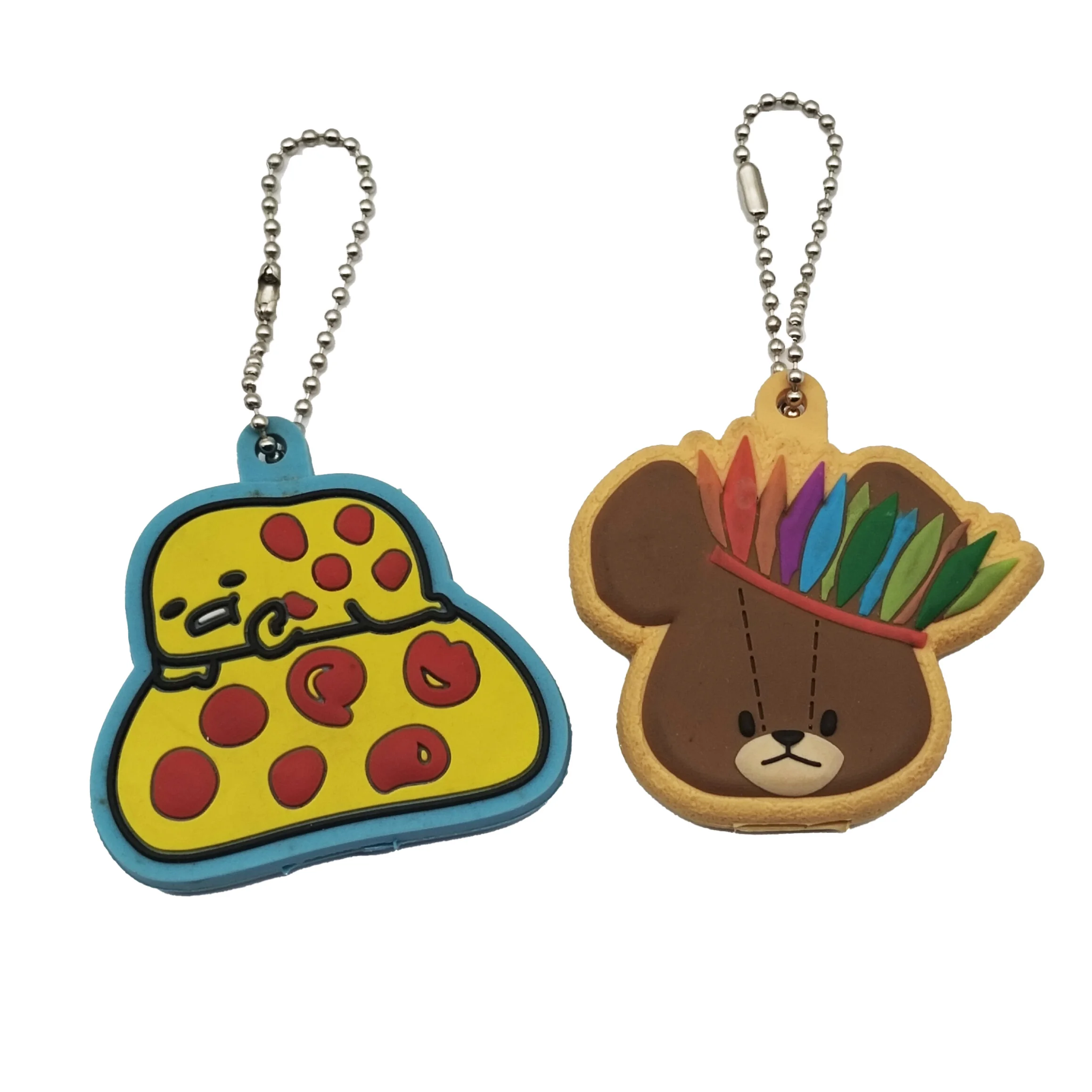 Custom Cute Animal Shape House Key Cover Caps Rubber Key Topper Key Accessories Cap Keyring Identifier Protectors
