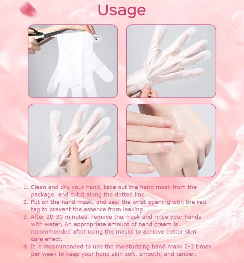 Deep Moisture Gloves for Dry Cracked Hands Intensive Repairing Coconut Oil Milk Extract Korean Skincare nourishing hand mask