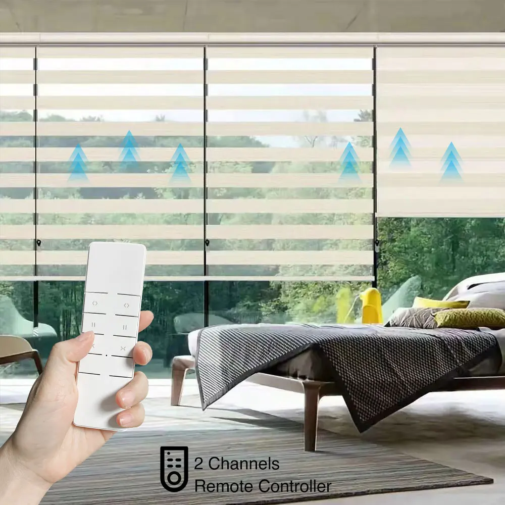 Lifelibero Tuya Zigbee Alexa Google Home App Remote Control Motorized Faux Wood Blind Motor Smart For Home Decoration