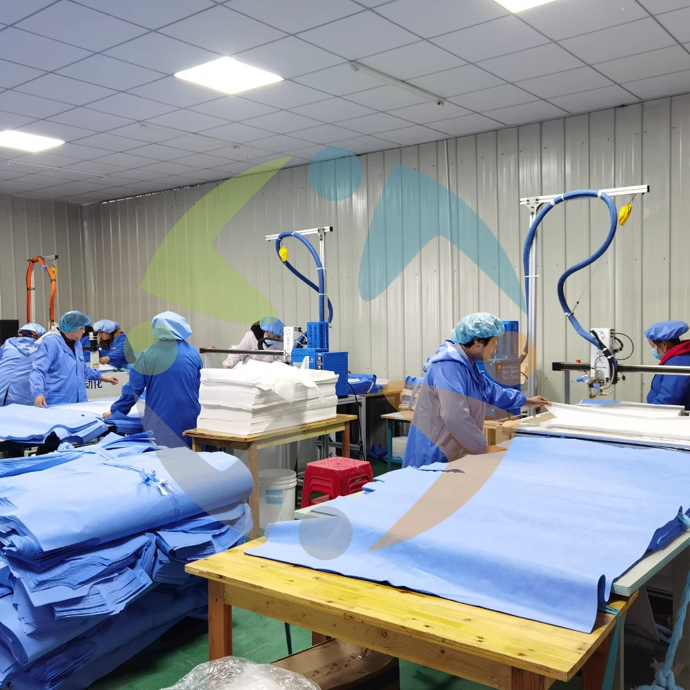 Reinforced surgical coat hot melt glue machine for