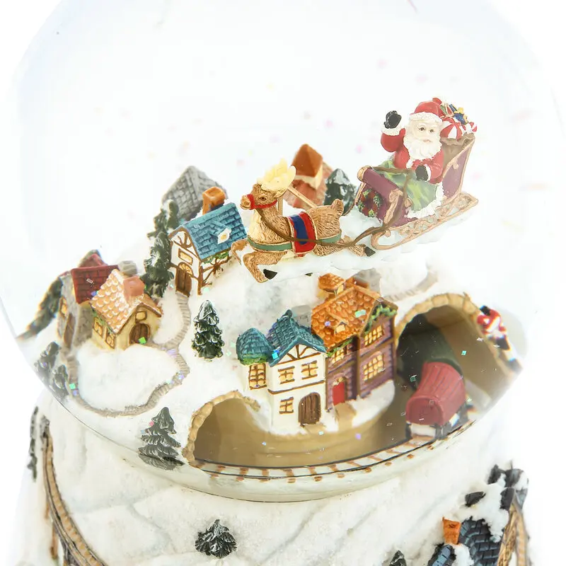 Snow Globe Christmas Water Globe Christmas Decoration  Crystal Ball Snow Globes with Snowman Spinning