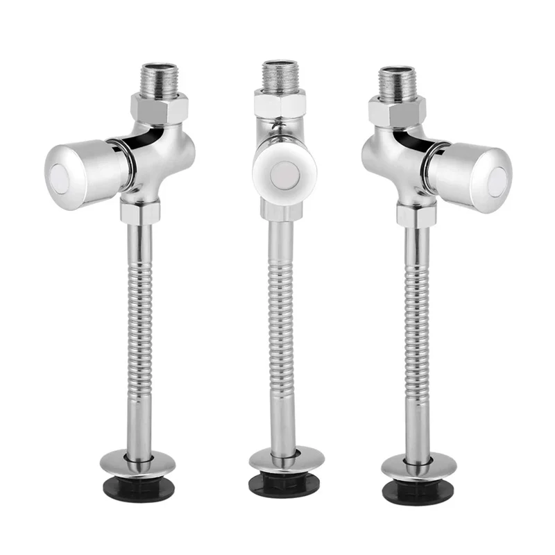 Zinc Alloy Toilet Tank Parts Push Button Type Toilet Flush Valve