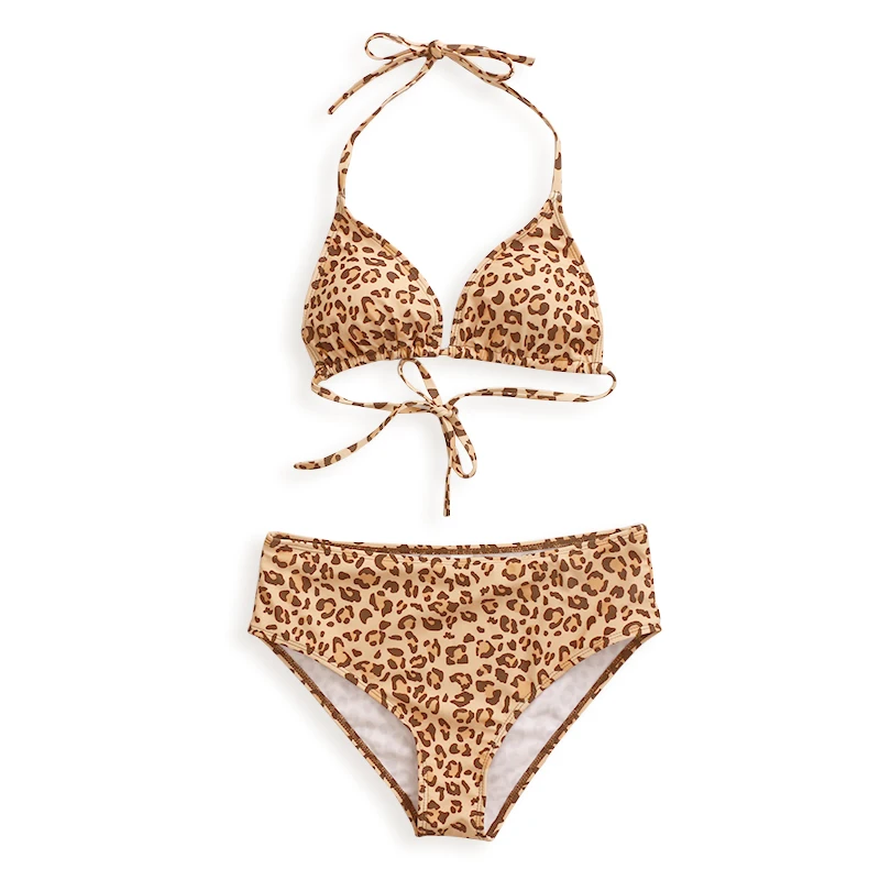 Summer Mommy and Me Swimwear kids Beach Outfits Leopard One Piece Fitness Swimsuit