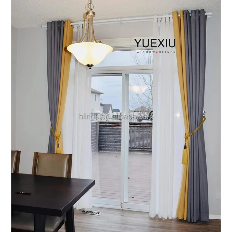 Wholesale Ready Made Curtain Window Polyester Sheer Curtains Fabric Decoration