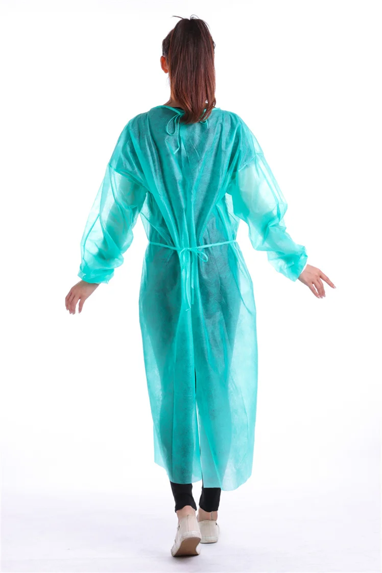 PP nonwoven fabric PPE disposable surgical use customized blue  isolation gown
