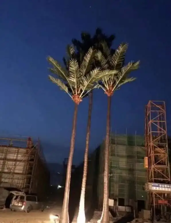 Artificial Plants Palm Trees High Simulation Outdoor Decor Coconut Tree Large Outdoor Artificial Tree outdoor artificial plants