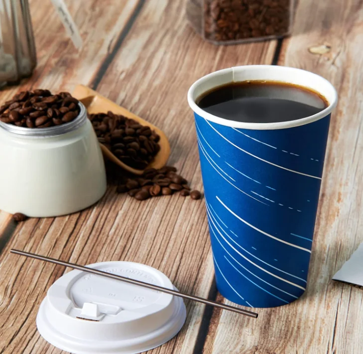 Tea Cup Paper 100ml 32 oz Cups with Custom logo Shrink Pack 8oz Lid Set Packing