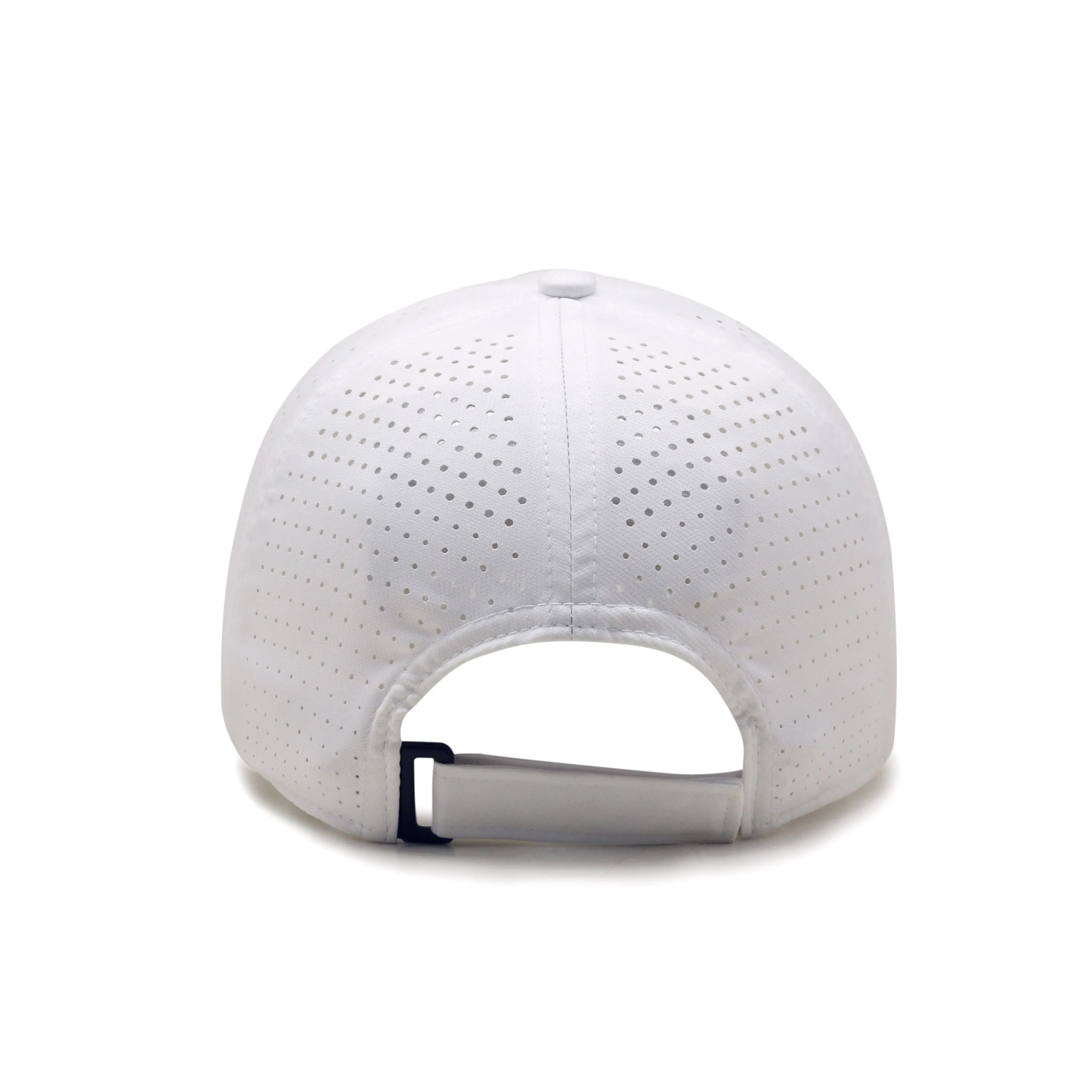wholesale custom laser hole white golf tennis quick-drying mens stock sport hat ventilated racing baseball cap