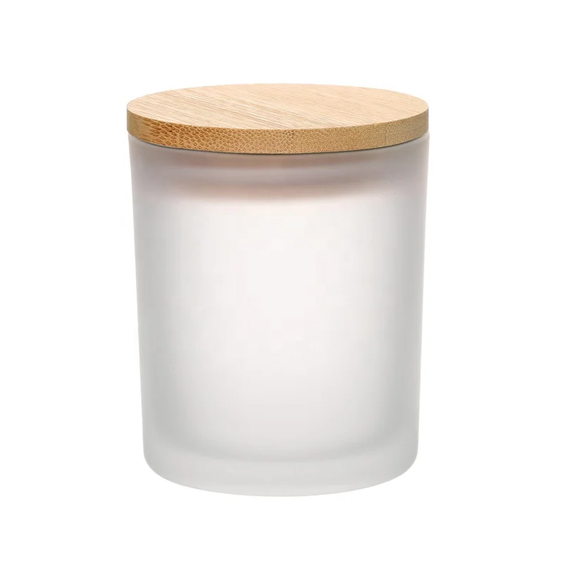 Ru Star Christmas Used Clear 7oz 10oz 14oz Round Bulk Glass Candle Jars With Bamboo Lid