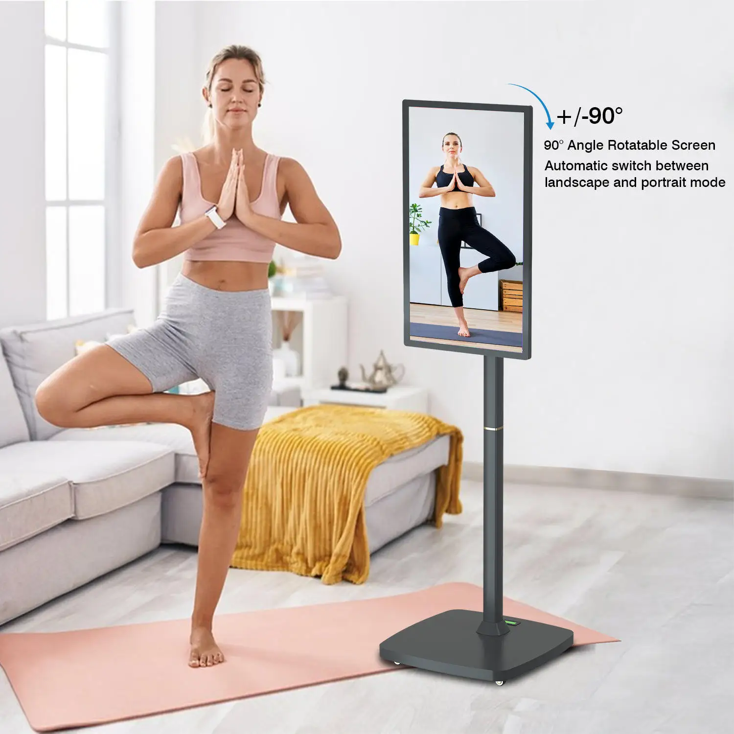 CNS-215MSD 2024 hot sales 21.5' 23.8'  32'  High Brightness Monitor Large Smart BestieTV Stand Tv Follow By Me Portable tv