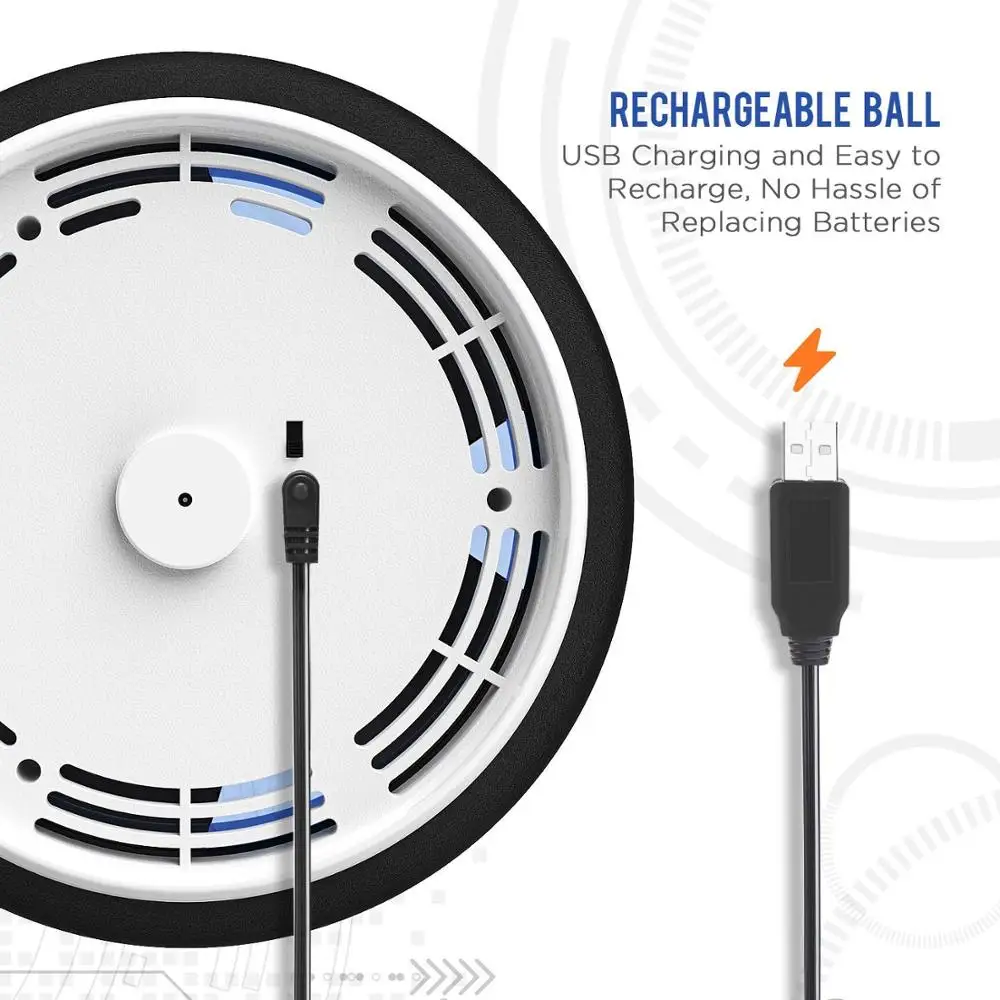 Kids Hover Soccer Ball Toy with 2 Goals and Inflatable Ball Indoor Floating Soccer with LED Light and Safe Bumper