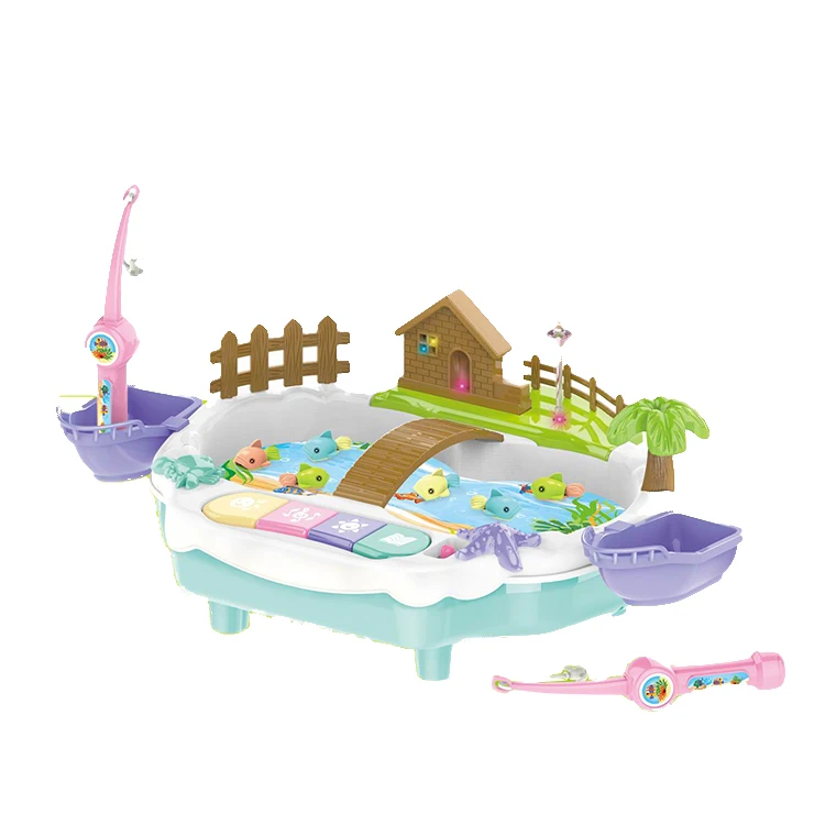 2020 Детская электрическая музыкальная Магнитная рыболовная игра, игрушки для детей