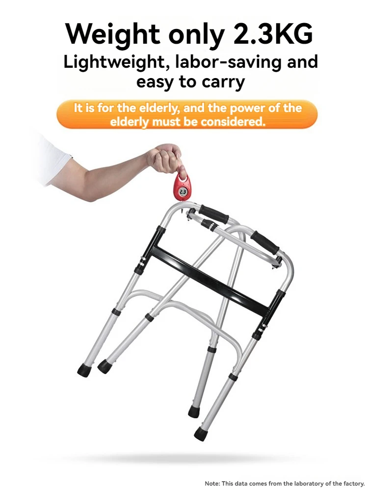 OEM/ODM Foldable Stainless steel alker with Adjustable Height Easy Operation the elderly crutch buoyancy aids walking