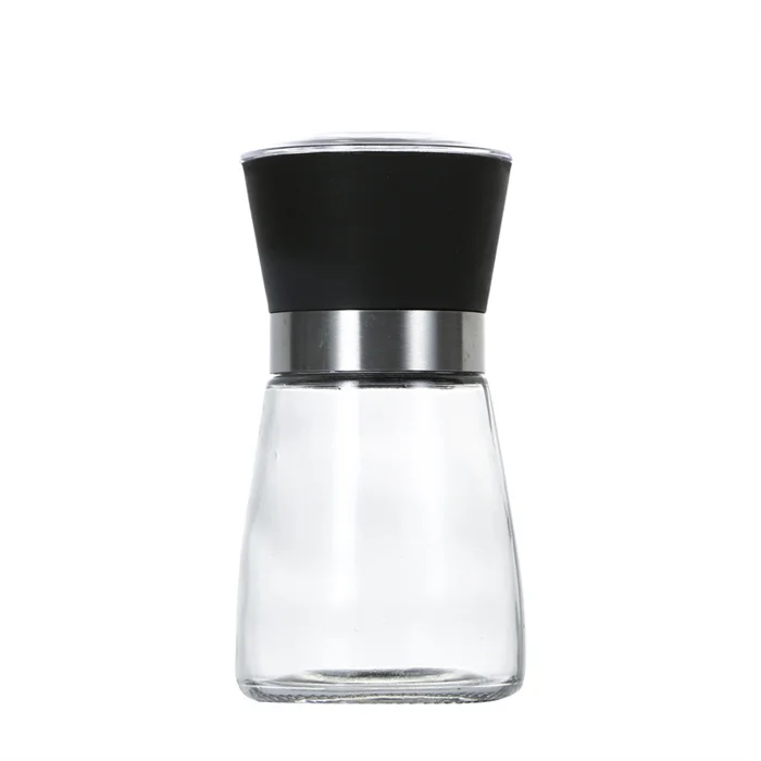 ceramic core manual plastic spice grinder salt and pepper mill sea salt grinders black pepper mills set with 180ml glass bottle