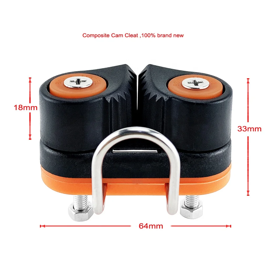 Composite 2 Row Matic Ball Bearing Cam Cleat with leading Ring Pilates Equipment     Boat Fast Entry Rope Wire Fairlead Sailing