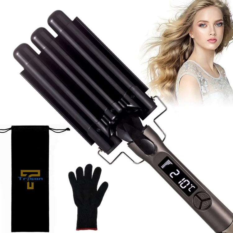 Wholesale Professional 3 Barrel Waver Equipment Magic Hair Curler Salon Tool