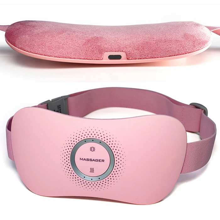 Menstrual Heating Eterus Pad Electric Cramp Relief Waist Belt Device with 3 Heat Levels and 3 Vibration Lumbar Massage Modes