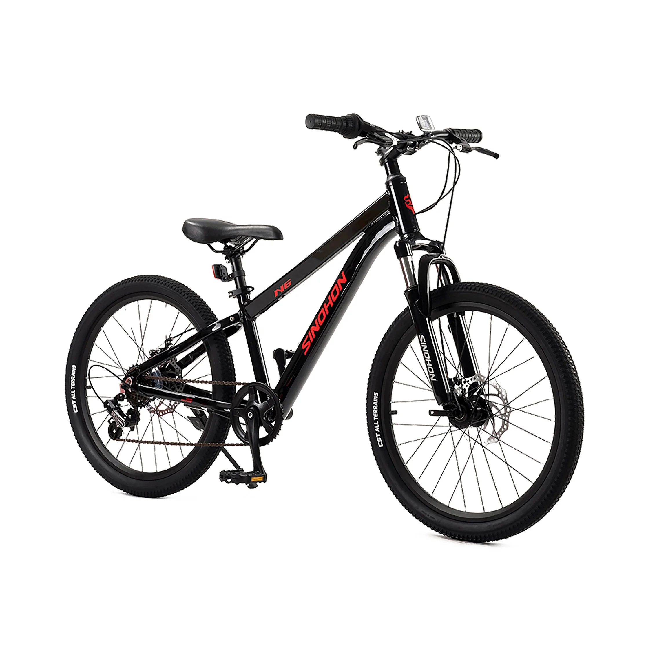 SINOHON custom outdoor sport black yellow blue 6 speed 22 inch aluminum alloy adjustable brake bicycle