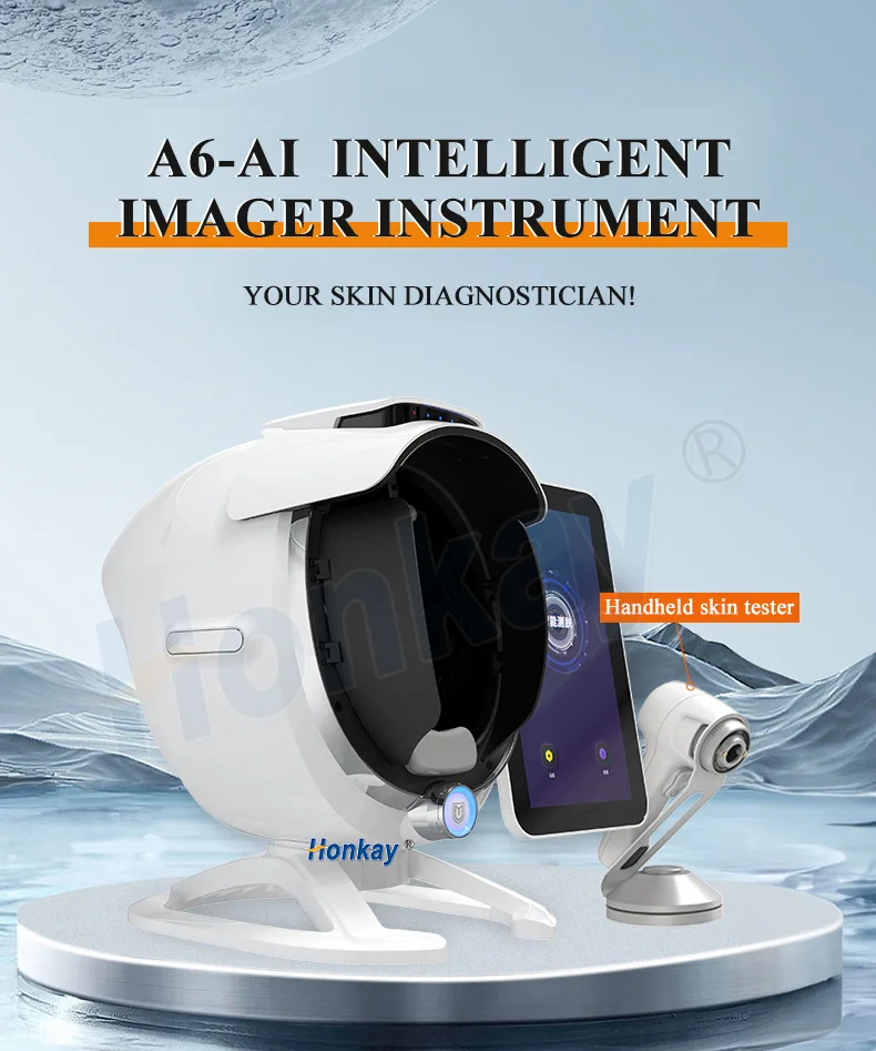 3d skin analysis machine facial skin analyzer acne skin tone sensor for spa