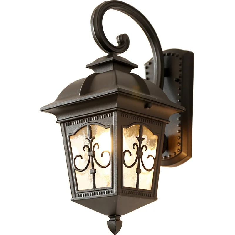 American Style industrial Lighting corridor Wall Lamp european style Cast Iron Retro Wall Mount Lantern outdoor sconce lights