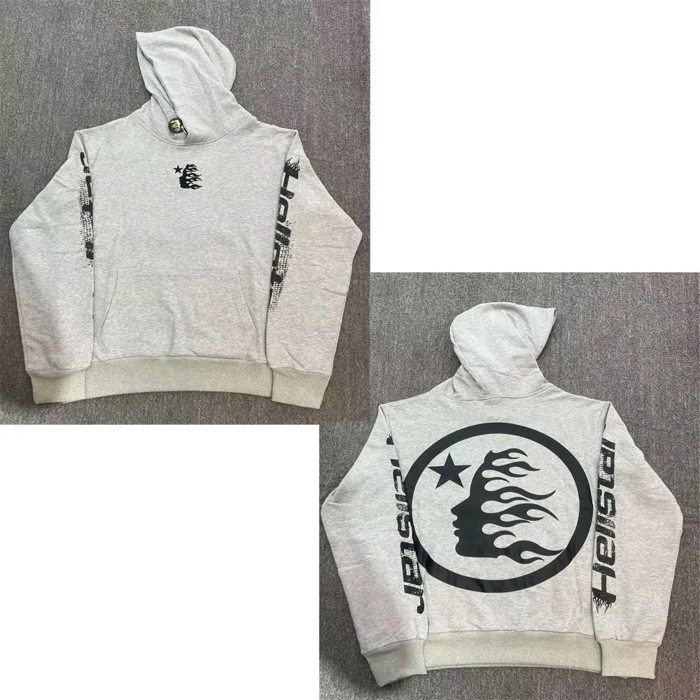 King Mcgreen Star HellStar Y2K American Retro Sweatshirt Sweatpants Hoodie Shorts Campus School Style