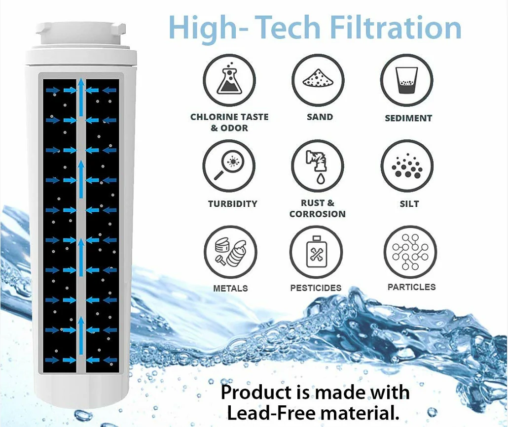 UKF8001 0.5 Micron Easy Install Household Replacement Refrigerator Water Filter